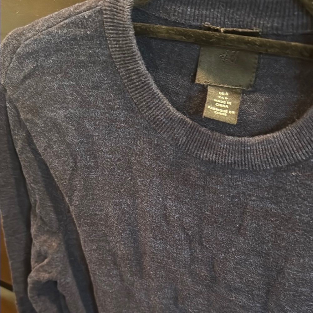 H&M Men's Dark Blue Crewneck Sweater